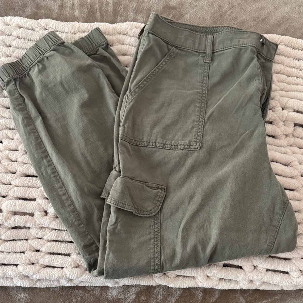 SO Olive Green Men's Cargo Pants with Side Utility Pocket